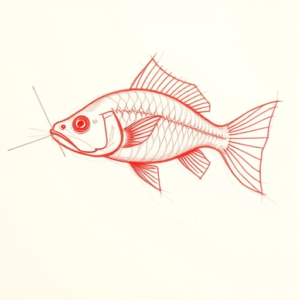 Loose Red Pencil Catfish Tattoo