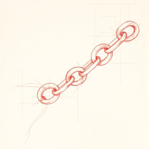 Loose Red Pencil Chain Tattoo