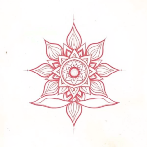 Loose Red Pencil Chakra Tattoo