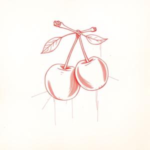 Loose Red Pencil Cherry Tattoo