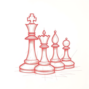 Loose Red Pencil Chess Tattoo