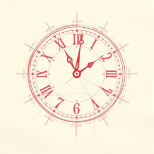 Loose Red Pencil Clock Tattoo