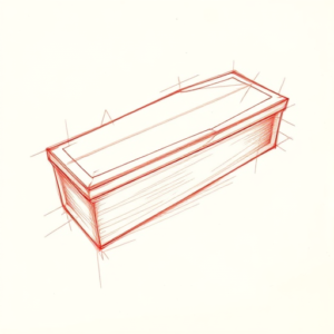 Loose Red Pencil Coffin Tattoo