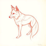 Loose Red Pencil Coyote Tattoo