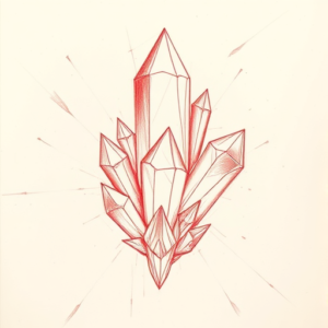 Loose Red Pencil Crystal Tattoo
