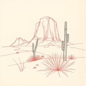 Loose Red Pencil Desert Tattoo