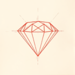 Loose Red Pencil Diamond Tattoo