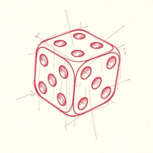 Loose Red Pencil Dice Tattoo