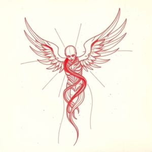 Loose Red Pencil Evangelion Tattoo