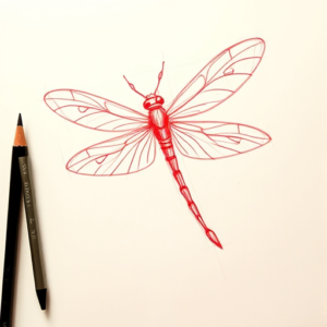 Loose Red Pencil Firefly Tattoo