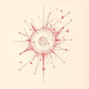 Loose Red Pencil Galaxy Tattoo