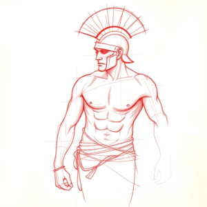 Loose Red Pencil Gladiator Tattoo