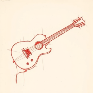 Loose Red Pencil Guitar Tattoo