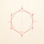 Loose Red Pencil Hexagon Tattoo