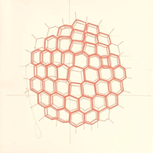 Loose Red Pencil Honeycomb Tattoo