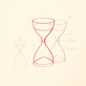 Loose Red Pencil Hourglass Tattoo