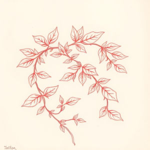 Loose Red Pencil Ivy Tattoo