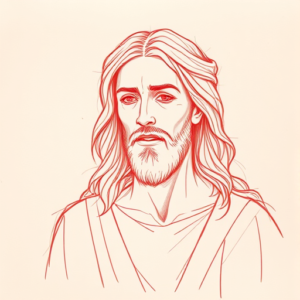 Loose Red Pencil Jesus Tattoo