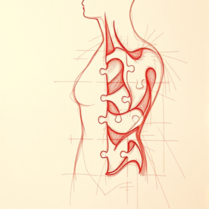 Loose Red Pencil Jigsaw Tattoo