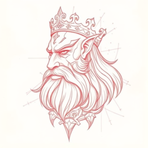 Loose Red Pencil King Tattoo