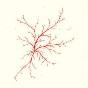 Loose Red Pencil Kintsugi Tattoo