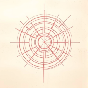 Loose Red Pencil Labyrinth Tattoo