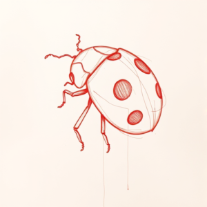 Loose Red Pencil Ladybug Tattoo