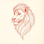 Loose Red Pencil Leo Tattoo