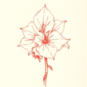 Loose Red Pencil Lilac Tattoo