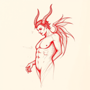 Loose Red Pencil Lucifer Tattoo