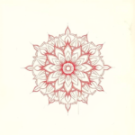 Loose Red Pencil Mandala Tattoo