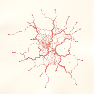 Loose Red Pencil Map Tattoo