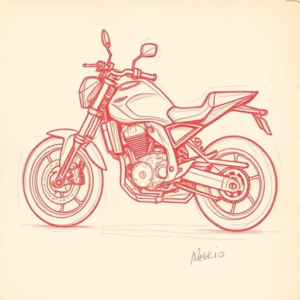 Loose Red Pencil Motorcycle Tattoo