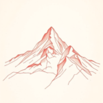 Loose Red Pencil Mountain Tattoo