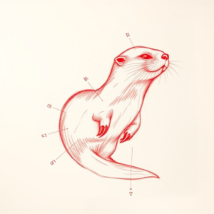 Loose Red Pencil Otter Tattoo