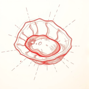 Loose Red Pencil Oyster Tattoo