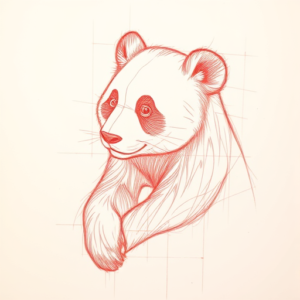 Loose Red Pencil Panda Tattoo
