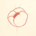 Loose Red Pencil Peach Tattoo