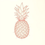Loose Red Pencil Pineapple Tattoo