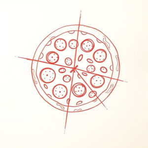 Loose Red Pencil Pizza Tattoo