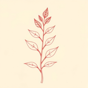 Loose Red Pencil Plant Tattoo