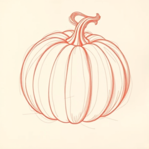 Loose Red Pencil Pumpkin Tattoo