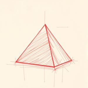 Loose Red Pencil Pyramid Tattoo
