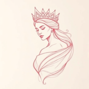 Loose Red Pencil Queen Tattoo