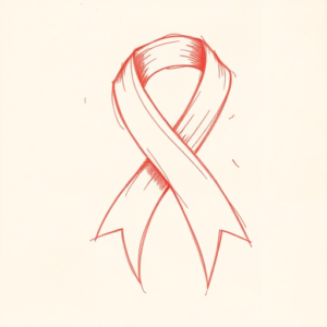 Loose Red Pencil Ribbon Tattoo