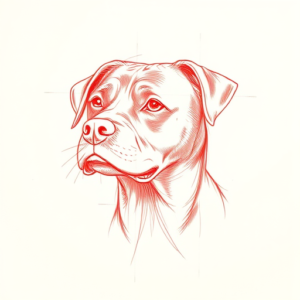 Loose Red Pencil Rottweiler Tattoo