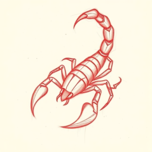 Loose Red Pencil Scorpio Tattoo