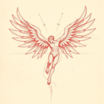 Loose Red Pencil Seraphim Tattoo