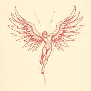 Loose Red Pencil Seraphim Tattoo