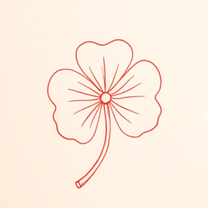 Loose Red Pencil Shamrock Tattoo
